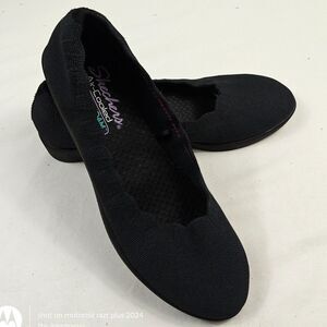 Women's SKECHERS Cleo Flex Crochet Slip-On Wedge Spellbind Shoes US Size 9